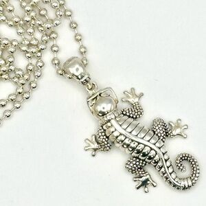 Lagos Rare Wonders Sterling Silver Gecko / Lizard Pendant Necklace